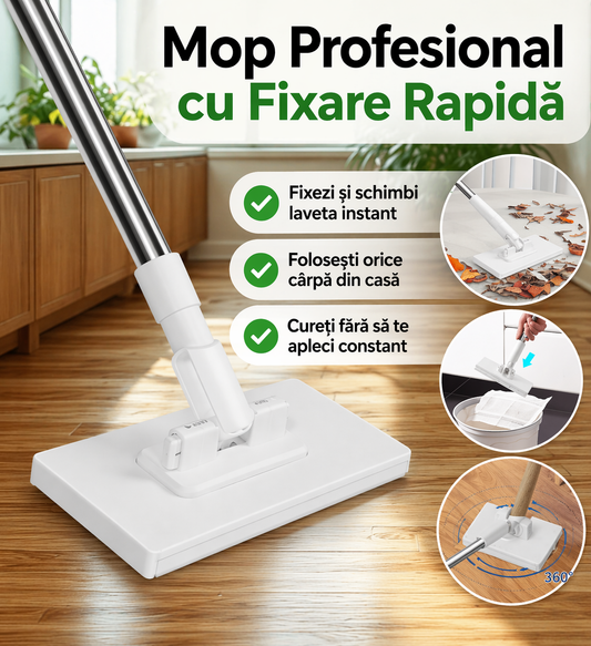 Mop Profesional cu Fixare Rapidă