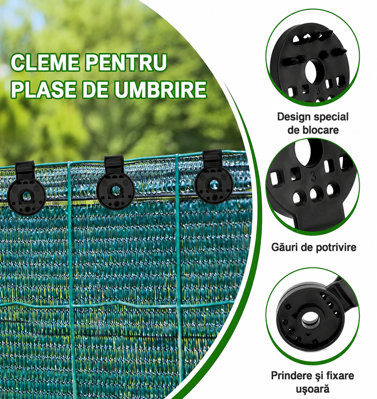 Set Cleme de Fixare pentru Plase și Garduri