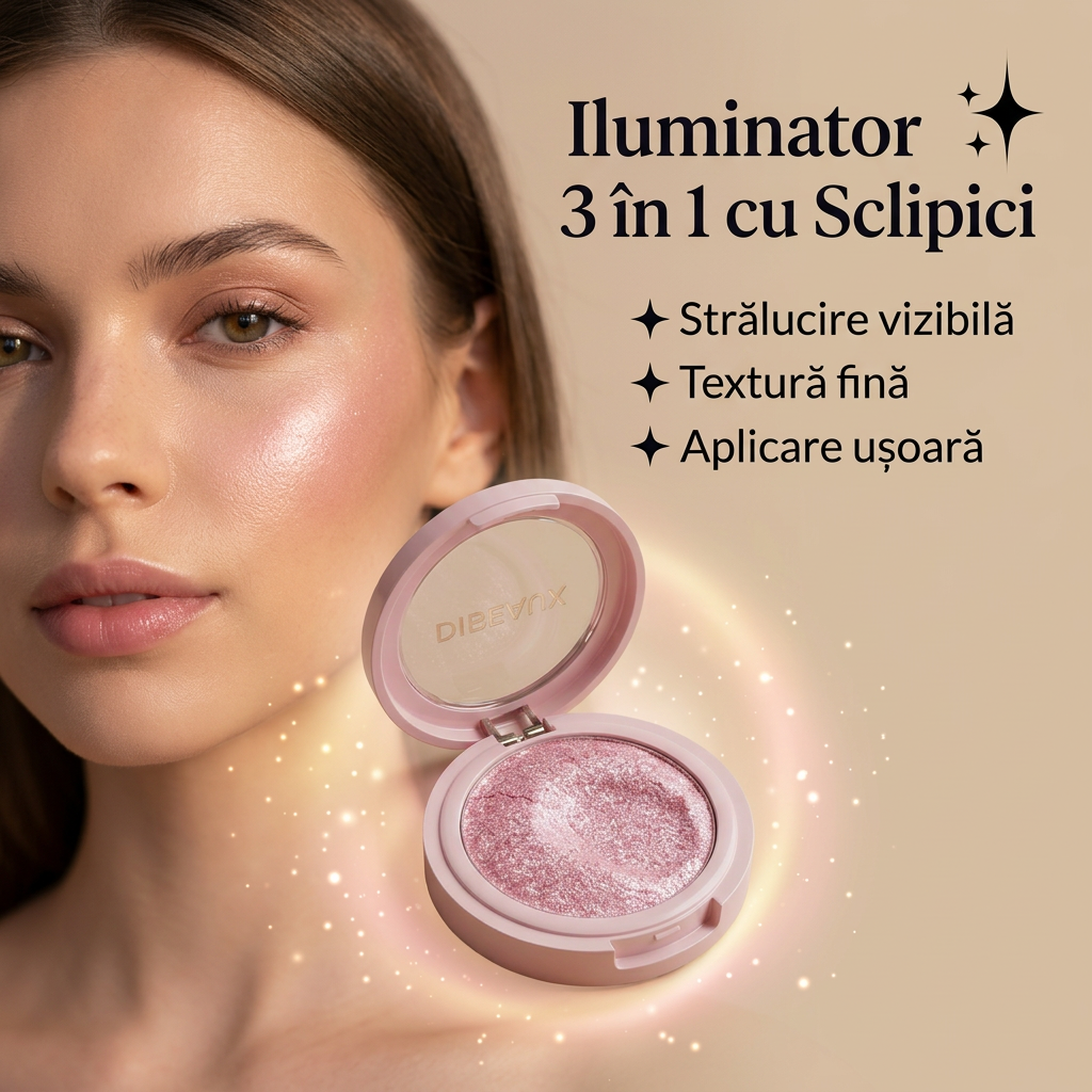 Iluminator 3 în 1 cu Sclipici