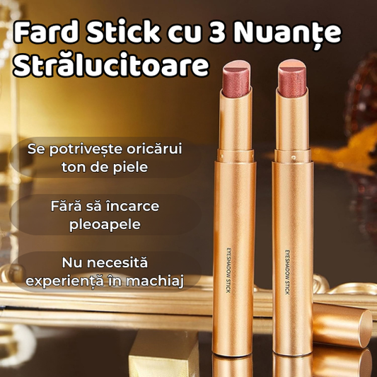 Fard Stick cu 3 Nuanțe Strălucitoare