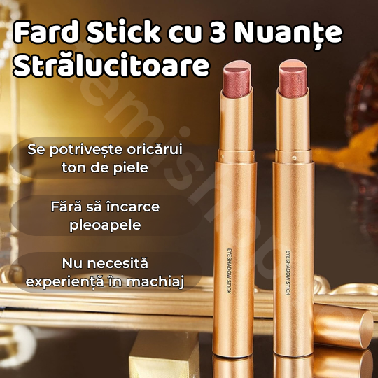 Fard Stick cu 3 Nuanțe Strălucitoare