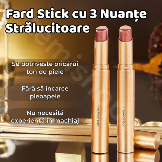 Fard Stick cu 3 Nuanțe Strălucitoare