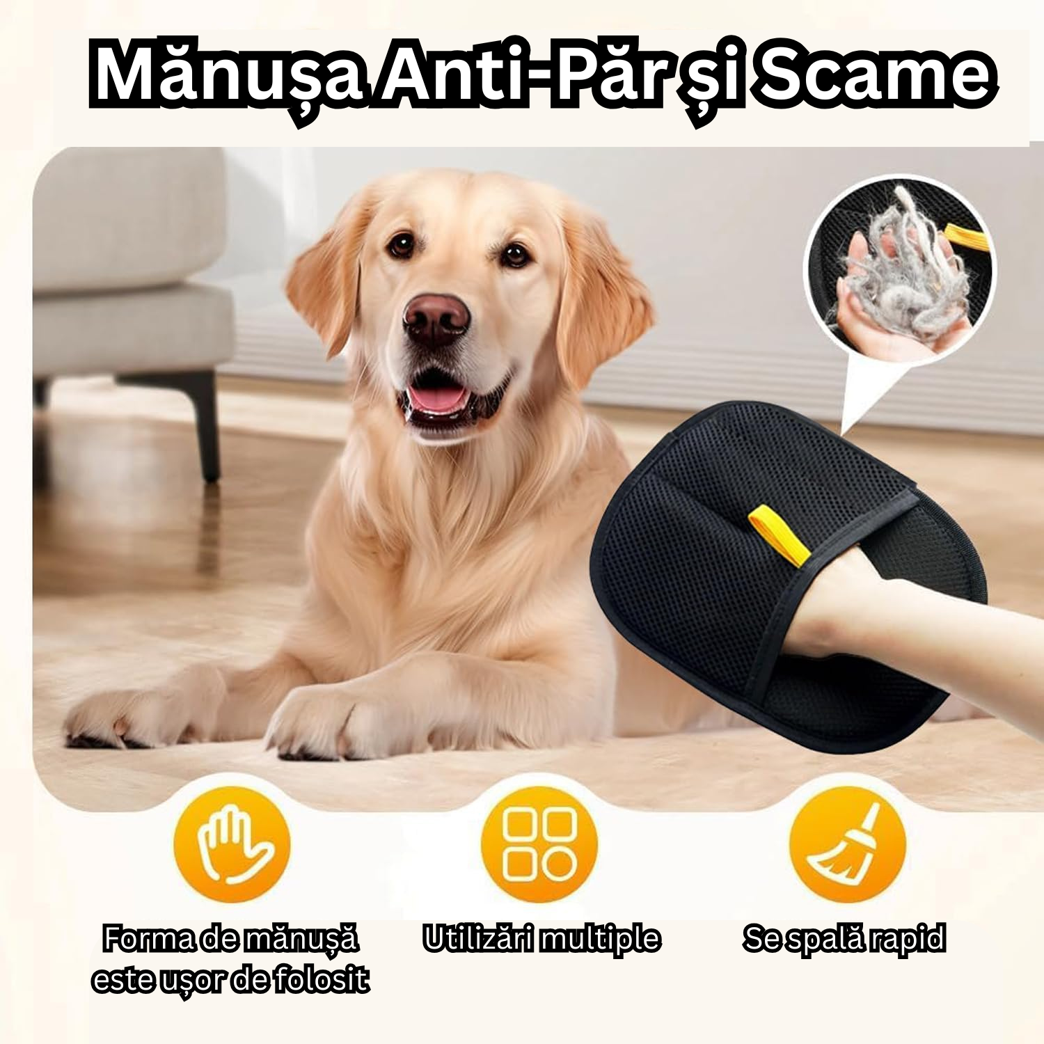 Mănușa Anti-Păr și Scame