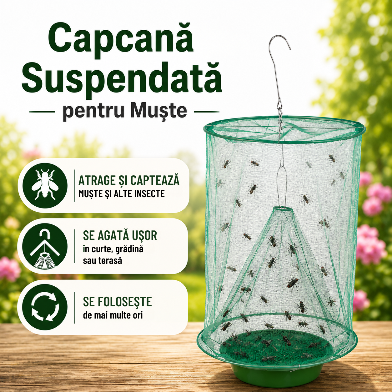 Capcană Suspendată pentru Muște