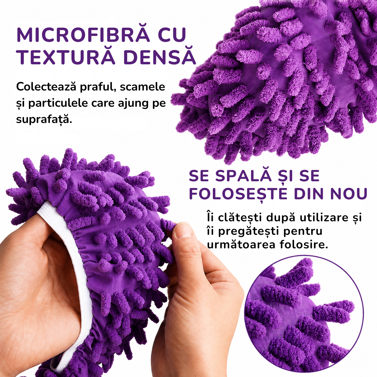 Papuci din Microfibră pentru Curățare