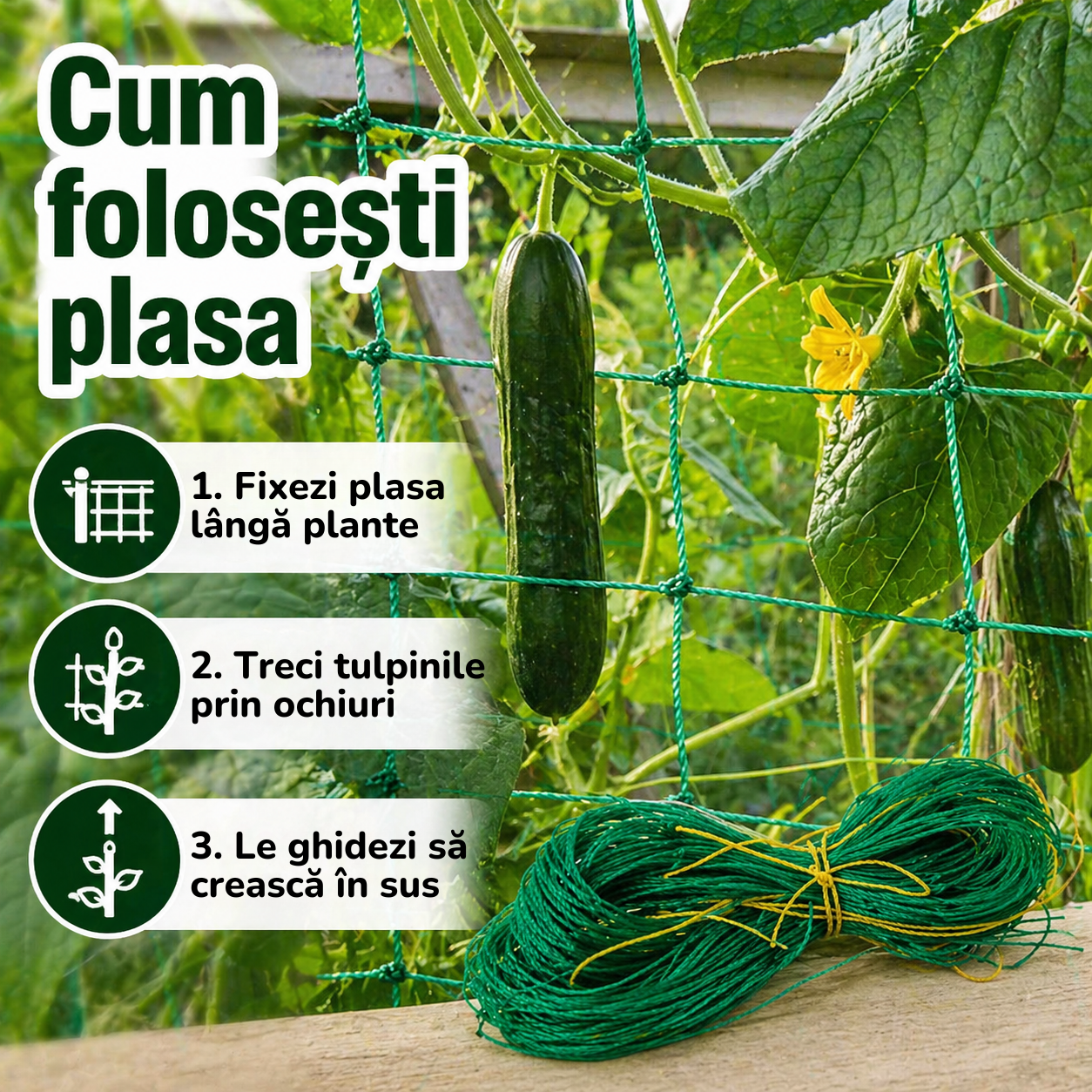 Plasa de Susținere pentru Legume Agățătoare
